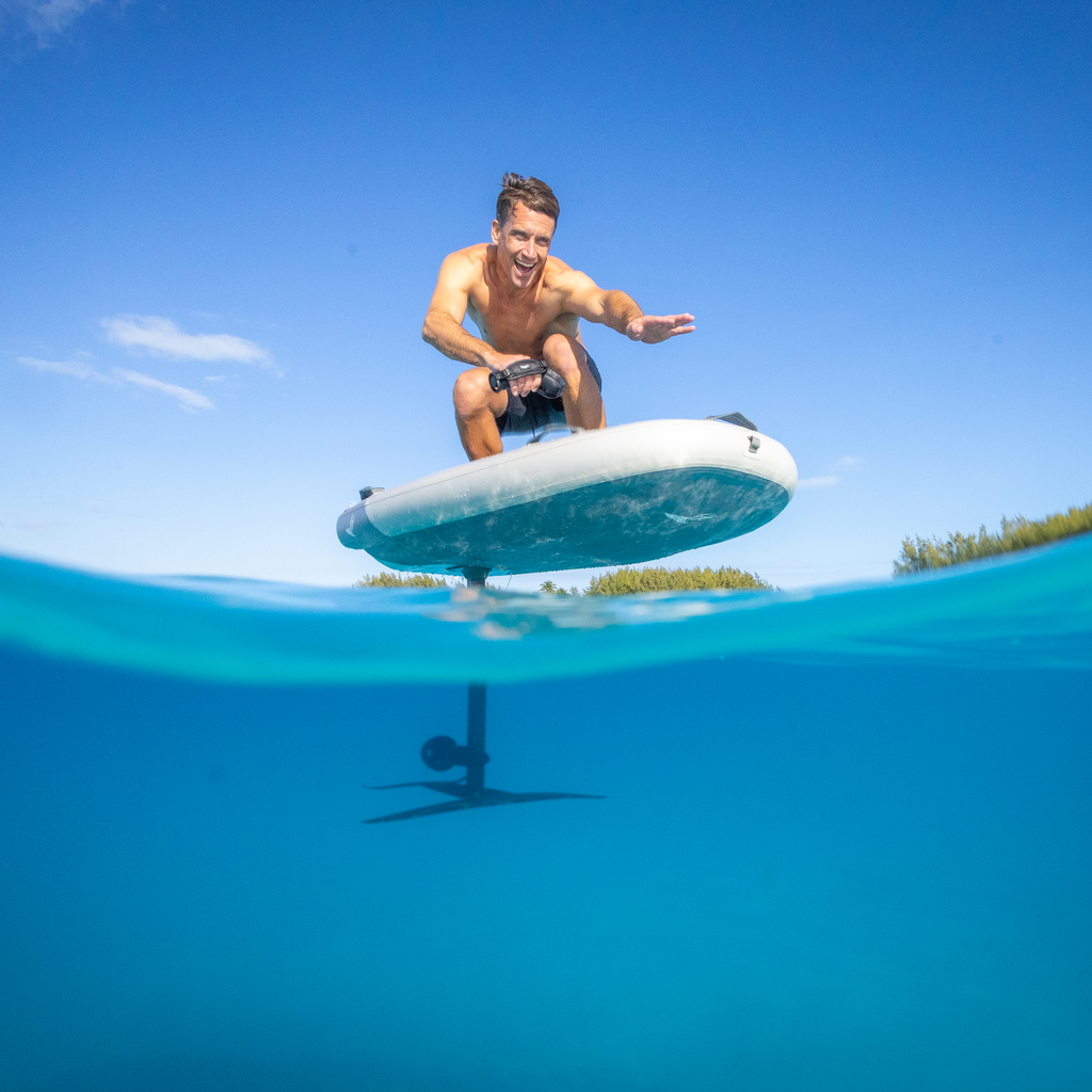 Blowfish Inflatable Used as a Floating Dock 