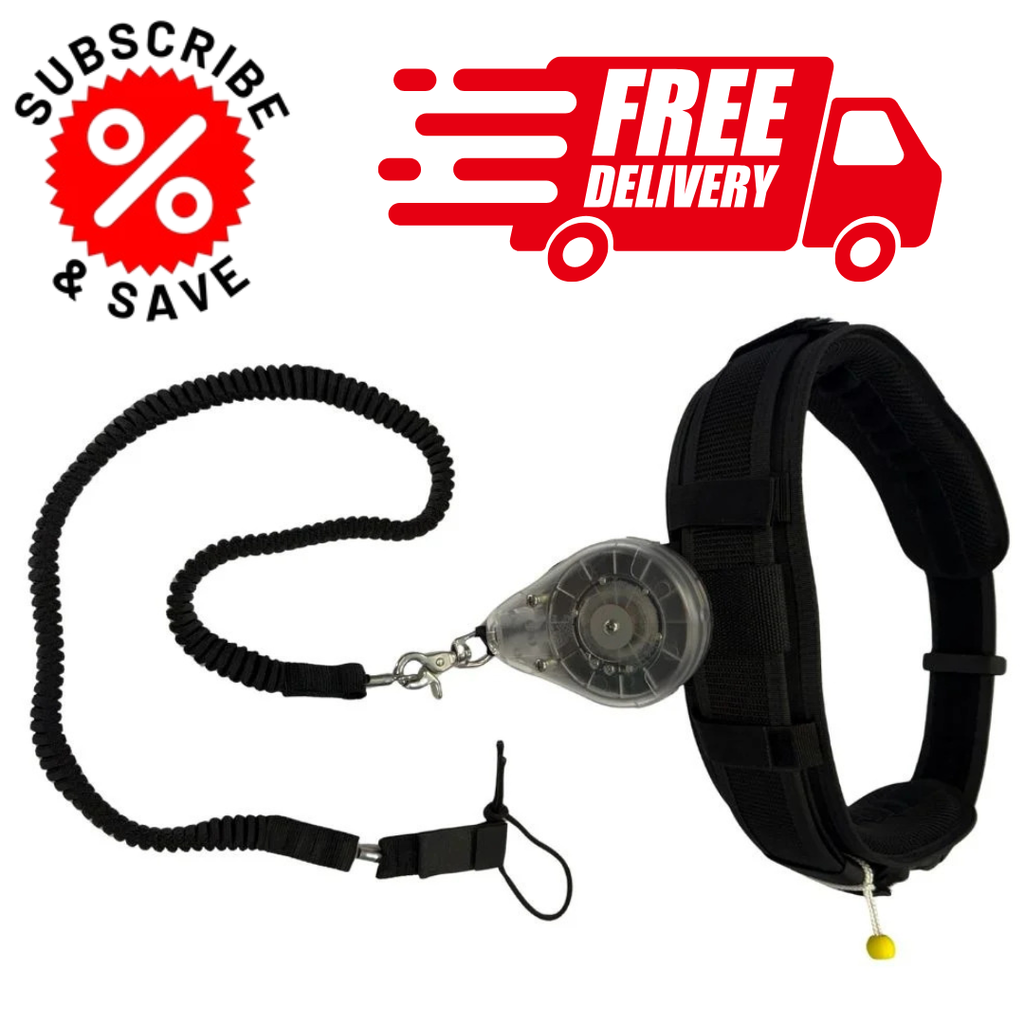 Zero Drag Retracting Leash System Combo Waist belt Kit for eFoil