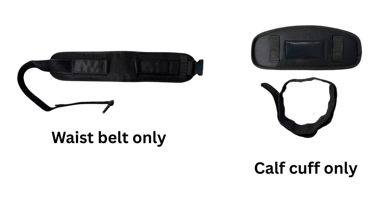 Zero Drag Retracting Leash System Combo Waist belt Kit for